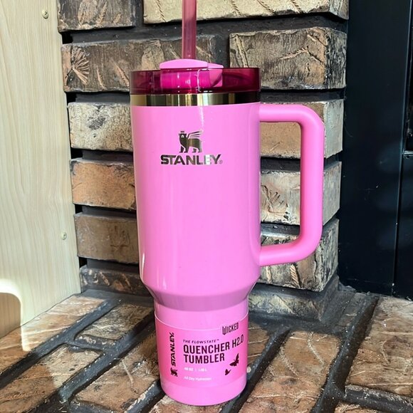 🍵Stanley X Wicked Glinda Pink Sparkle 40 oz quencher tumbler - Picture 1 of 10